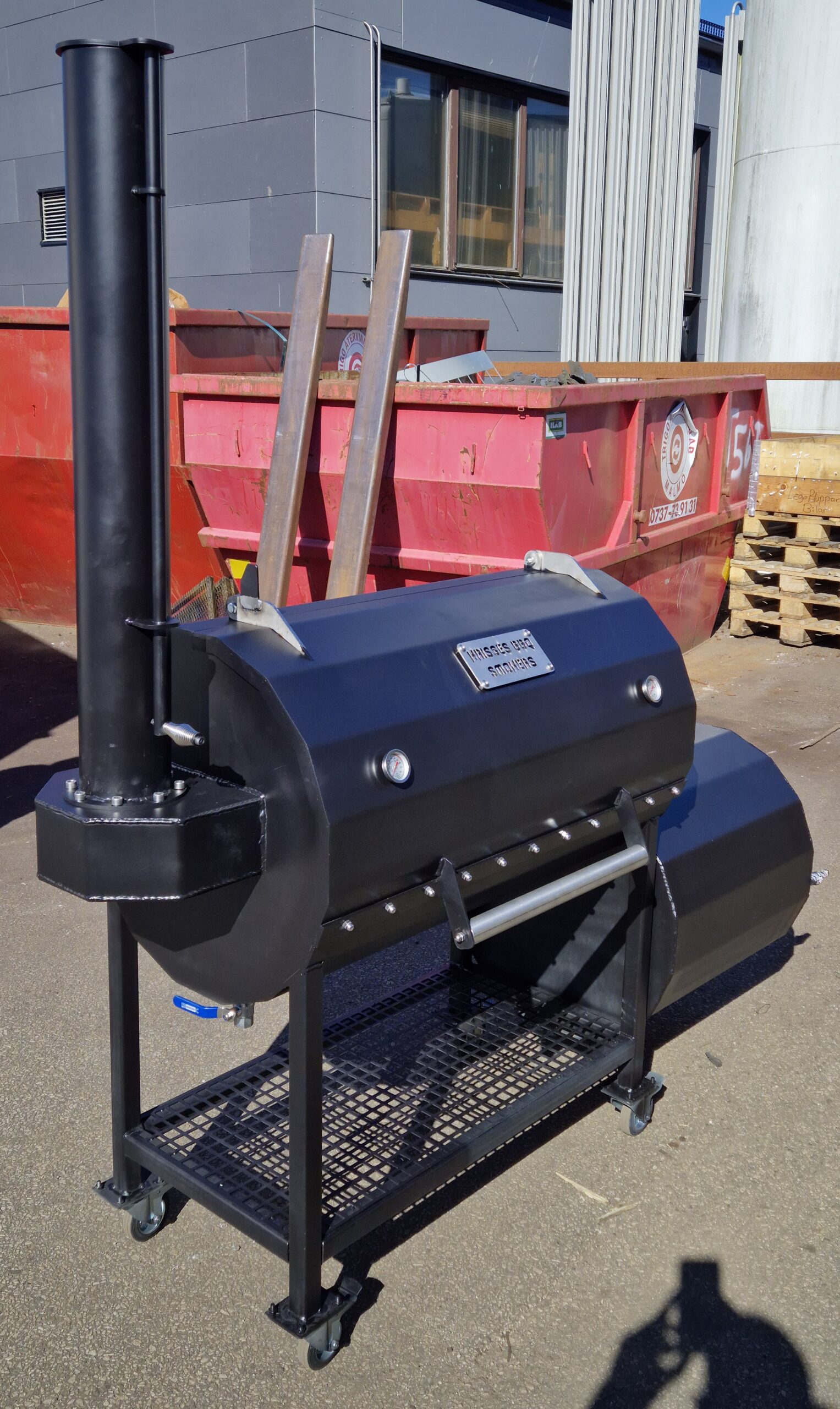 grill,grilla,kol,custom,offset,smoker,barbeque,bbq,sverige,malmö