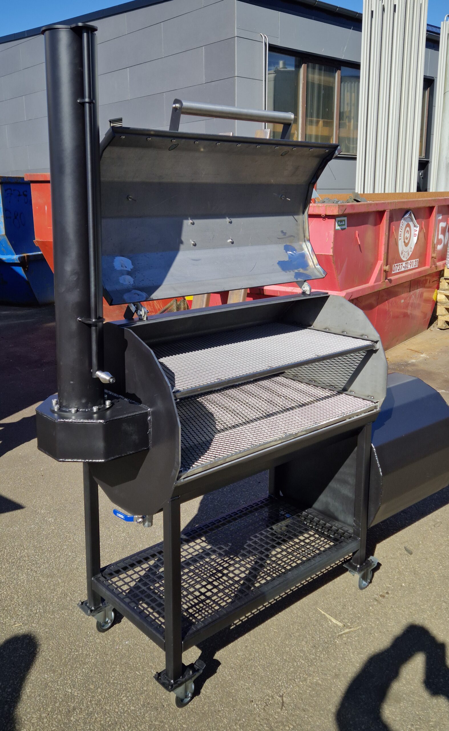 grill,grilla,kol,custom,offset,smoker,barbeque,bbq,sverige,malmö