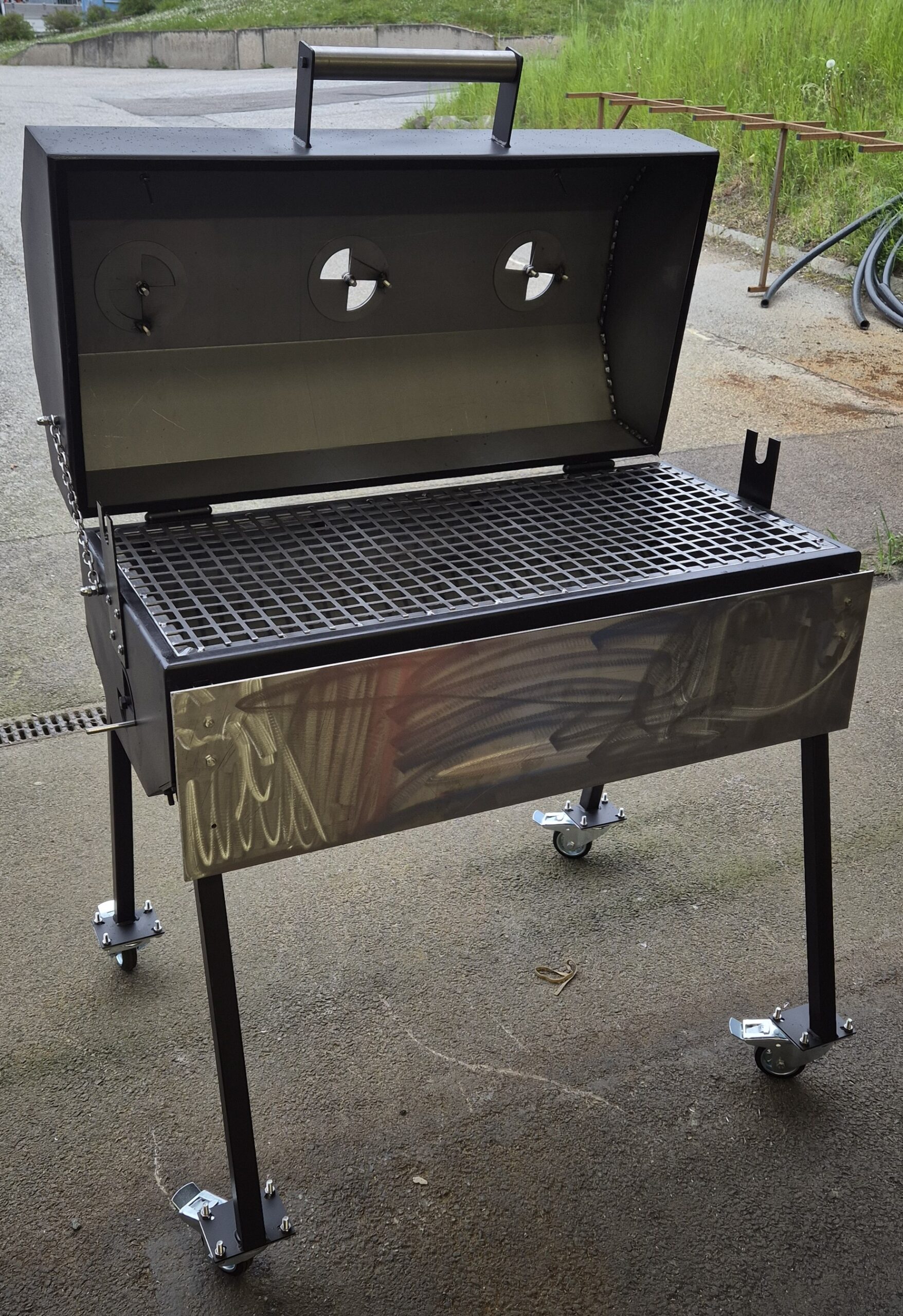 grill,grilla,kol,custom,offset,smoker,barbeque,bbq,sverige,malmö