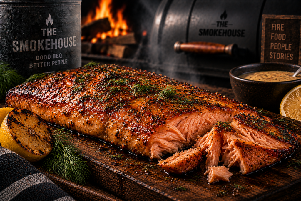 Smoked Salmon with Honey Mustard Glaze